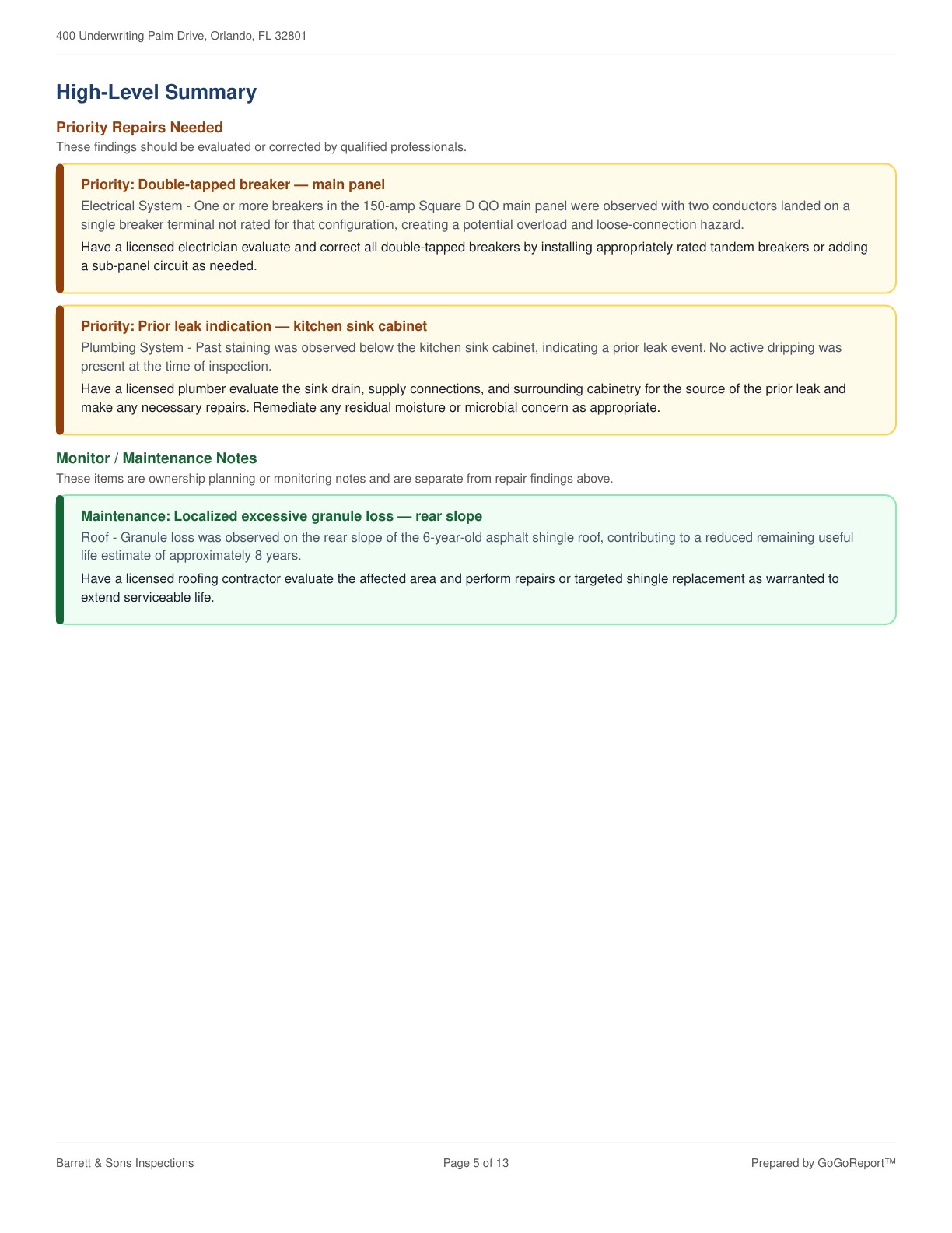 Four-Point Insurance Inspection sample screenshot 3