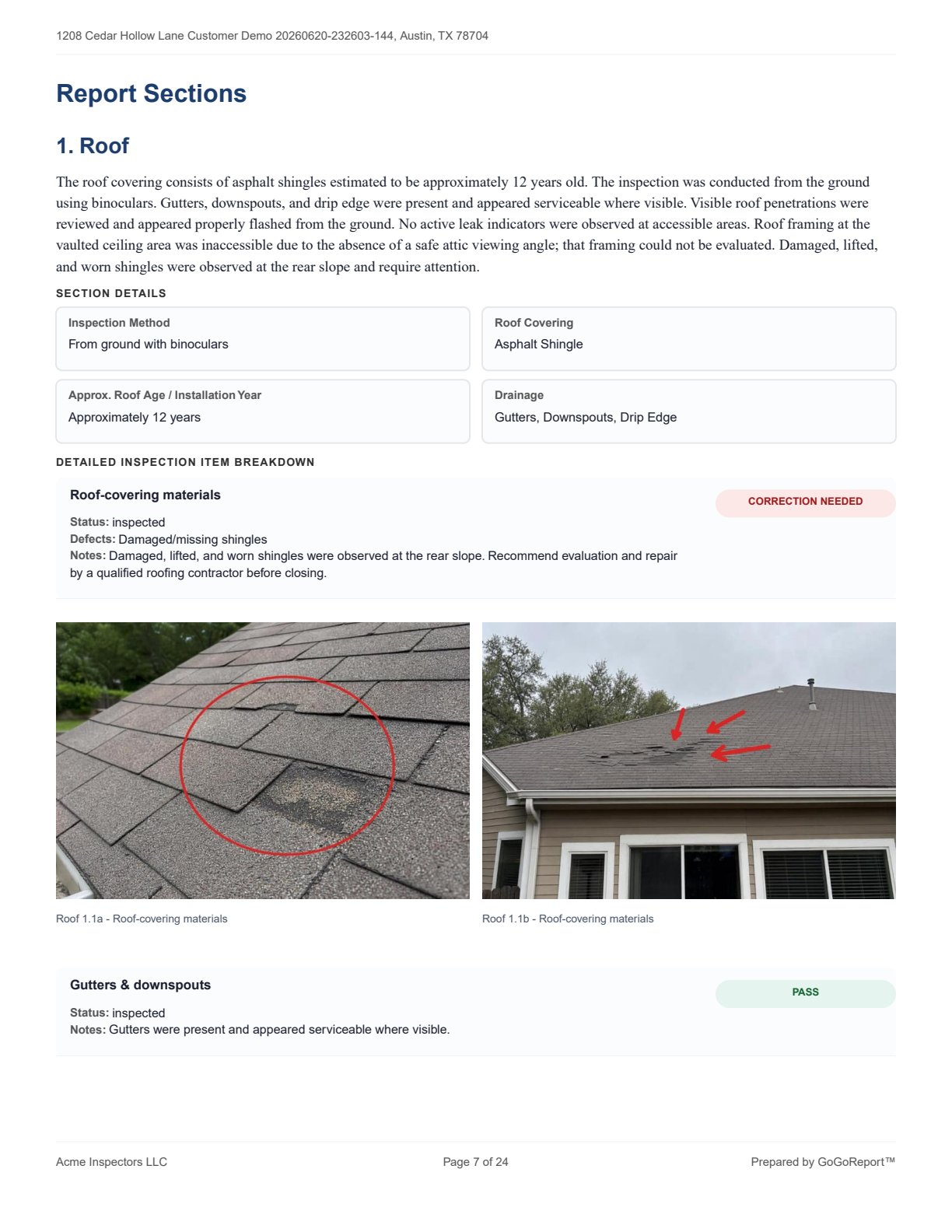 Whole House Inspection sample screenshot 4